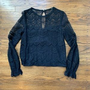Black lace top